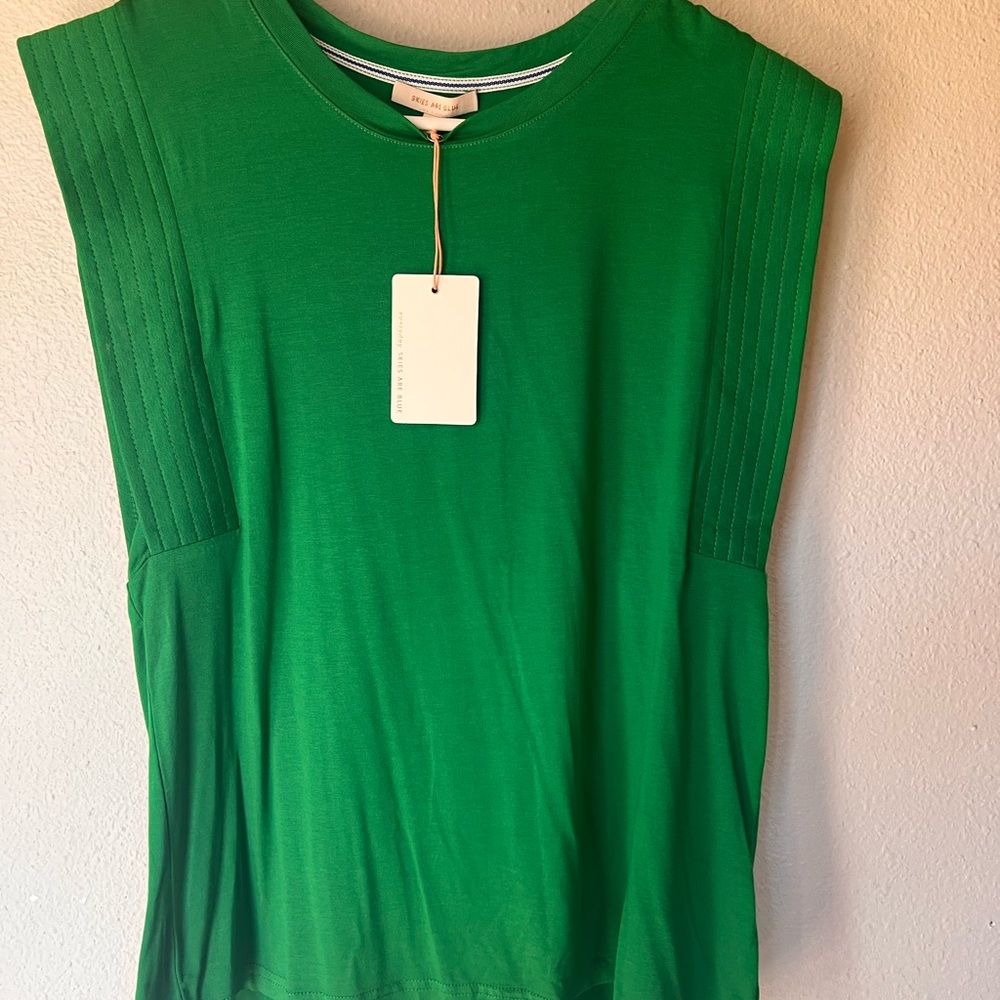 Green Sleeveless Top